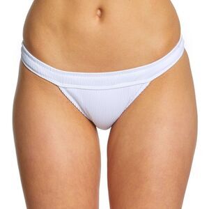 The Bikini Lab Rib Thym Nation Banded Hipster Bikini Swim Bottoms White Size XL